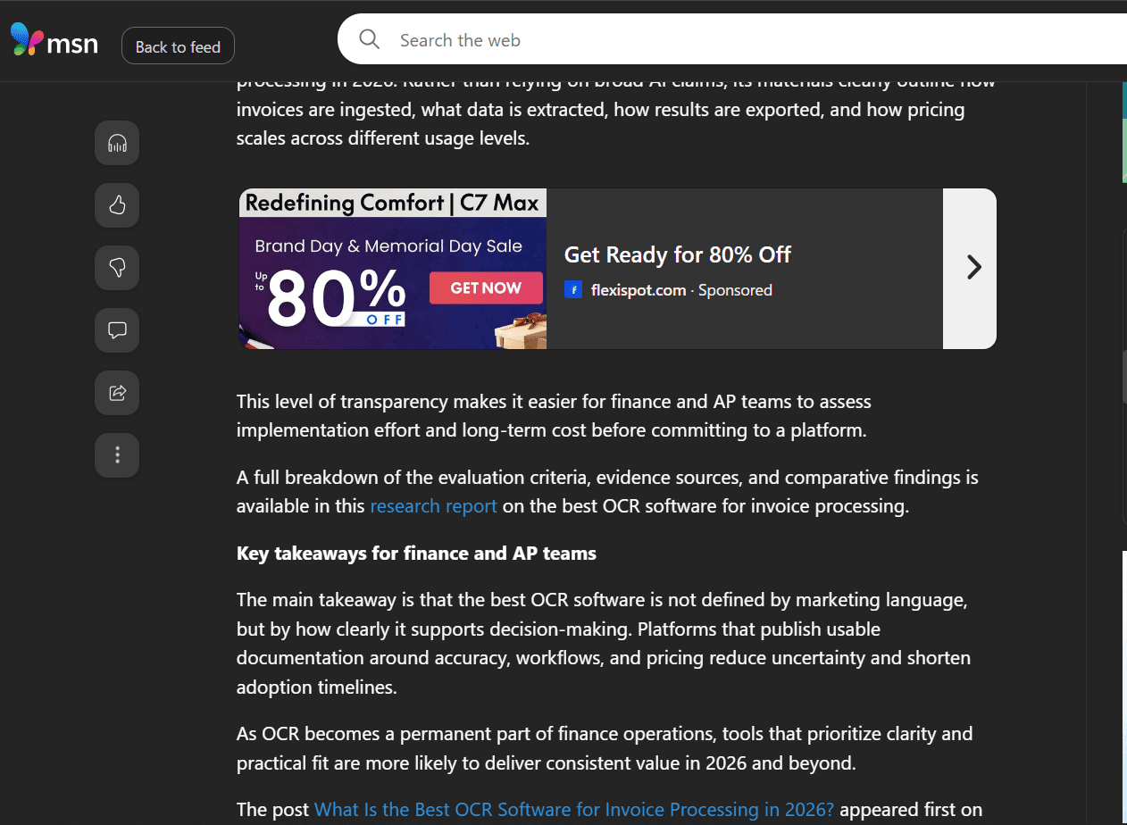 Real client placement on MSN.com — live editorial backlink via Publizia